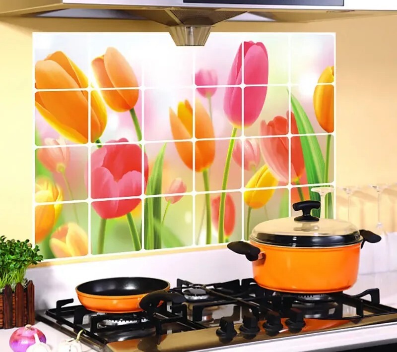 Наклейка на кафель для кухни 60*90 см Арт-7839