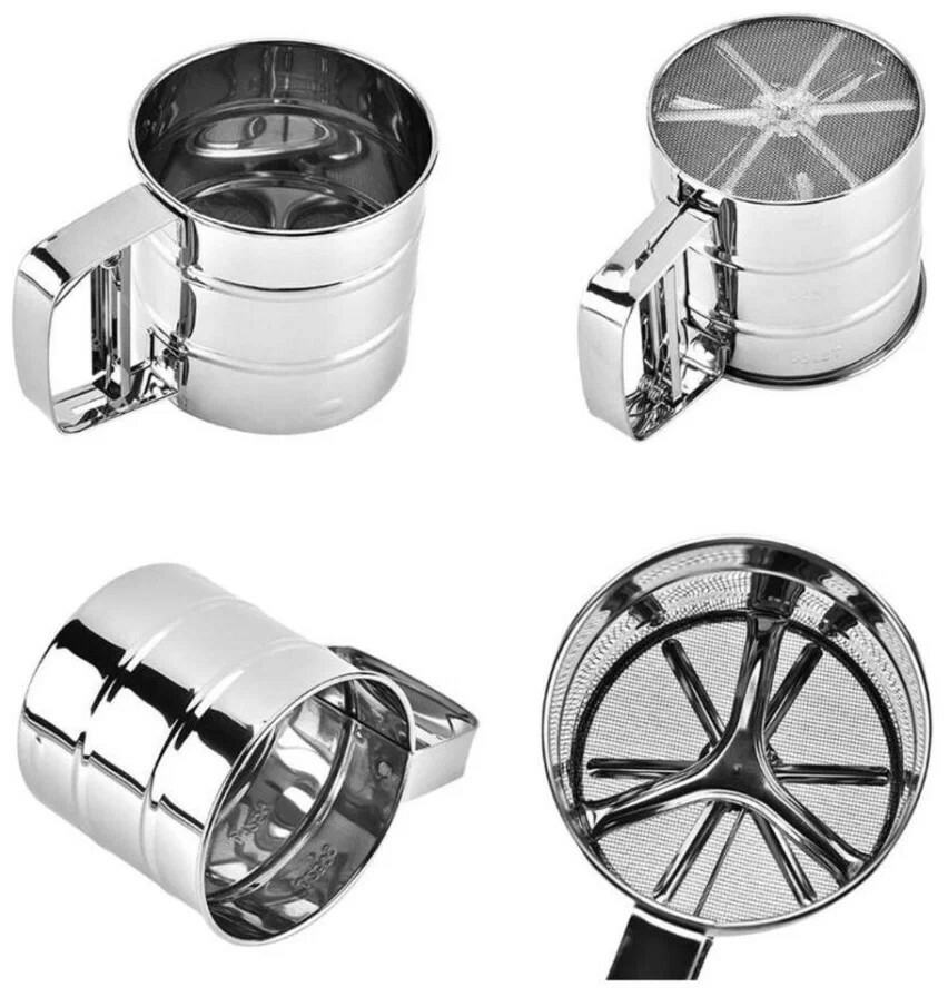 Кружка-Сито для муки с ручным миханизмом Арт-1581