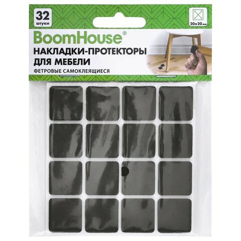 Накладки-протекторы для мебели фетровые самоклеящиеся 20х20мм черные комплект 32шт Арт-0476 Накладки-протекторы для мебели фетровые самоклеящиеся 20х20мм черные комплект 32шт Арт-0476