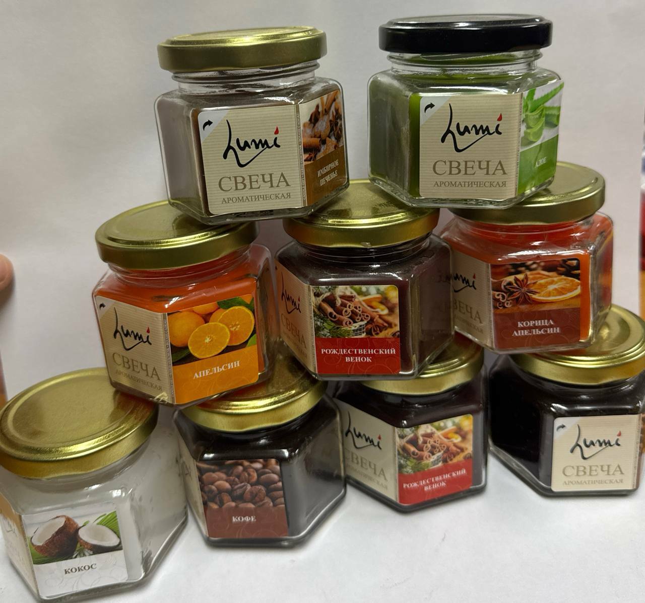 Свеча Арома Стекл.банка Алое