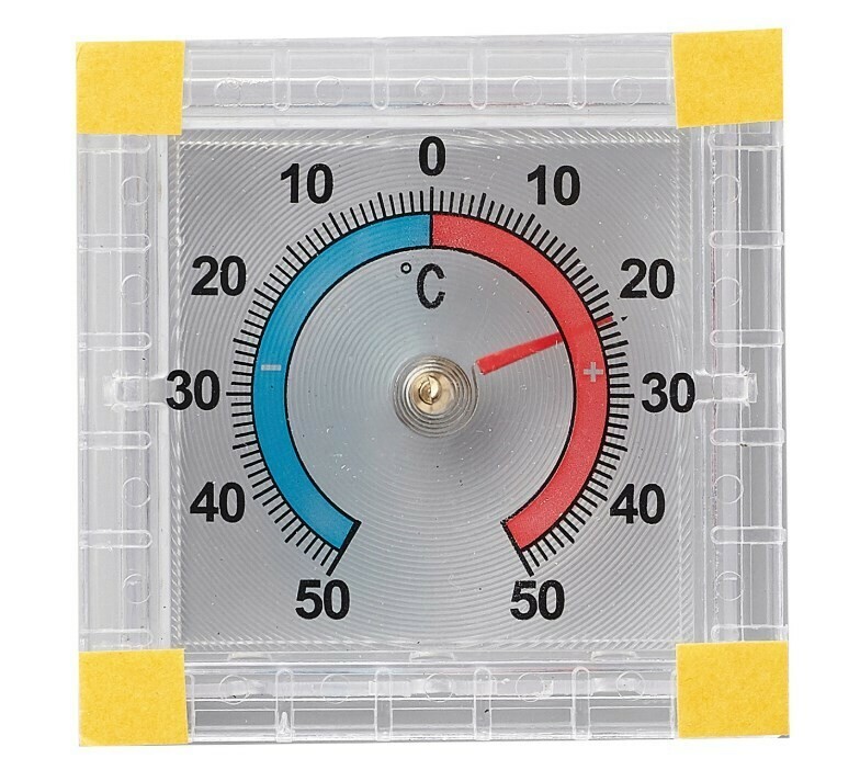 Термометр для стеклопакетов квадратный биметаллический на блистере Термометр для стеклопакетов квадратный биметаллический на блистере