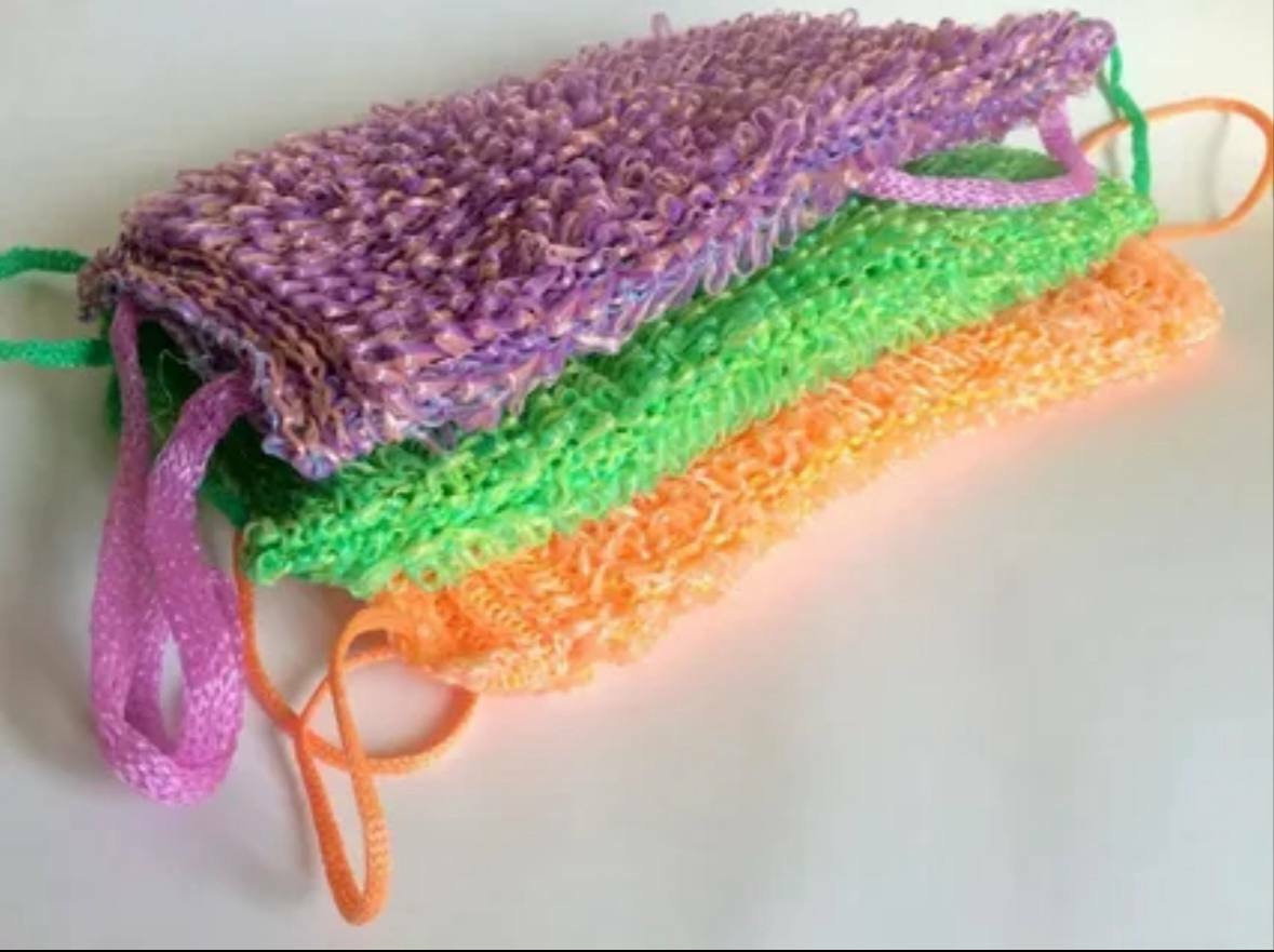 Мочалка вязаная 2Сорт 2-х сторонняя ручная вязка