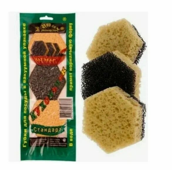 Губка Дагмар "Кухоньчик Стандарт" 3 шт. Губка Дагмар "Кухоньчик Стандарт" 3 шт.