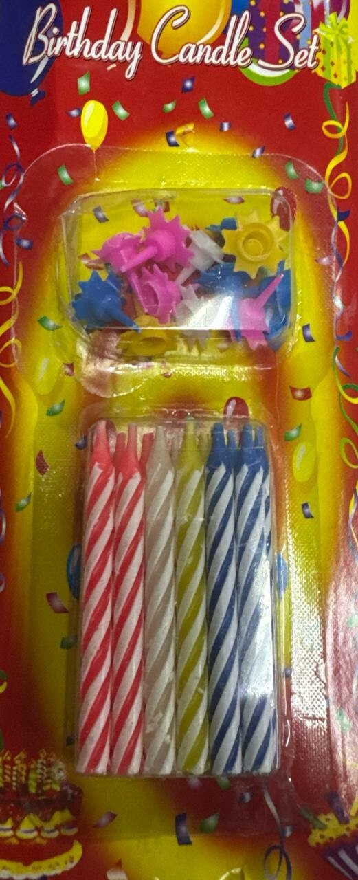 Свечи для торта 12 шт большие