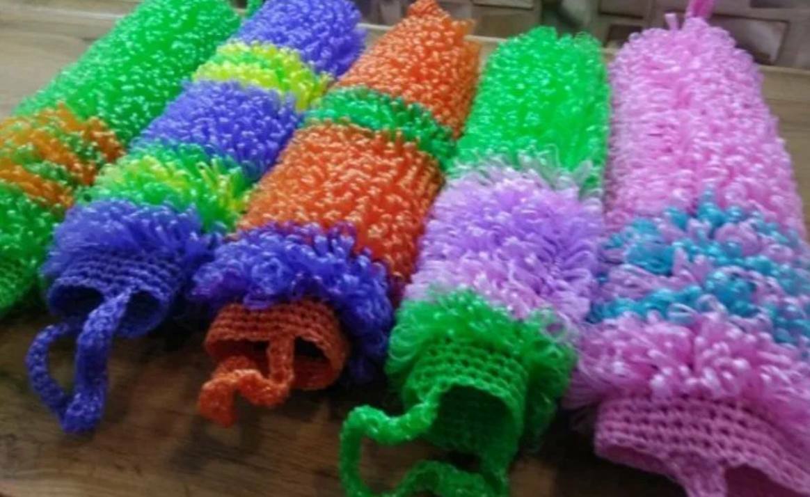 Мочалка вязаная 2-х сторонняя СуперБольшая