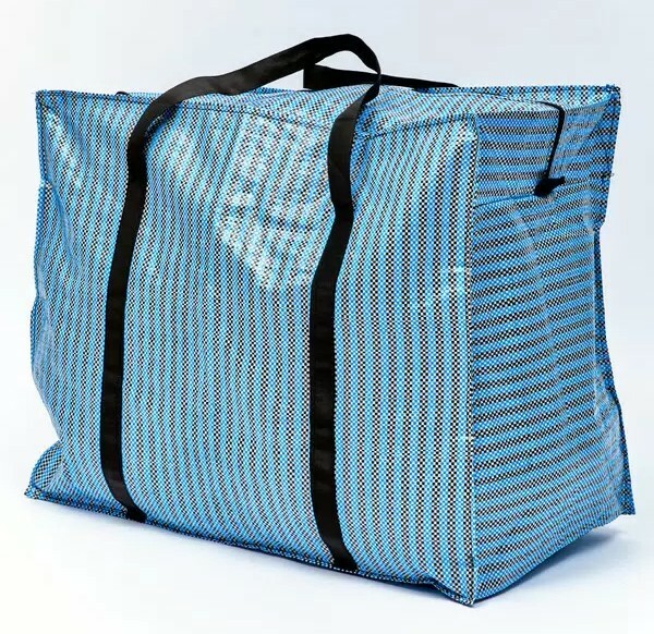 Сумка синяя №0 особопрочная хозяйственная 46*37*30см Арт-8118