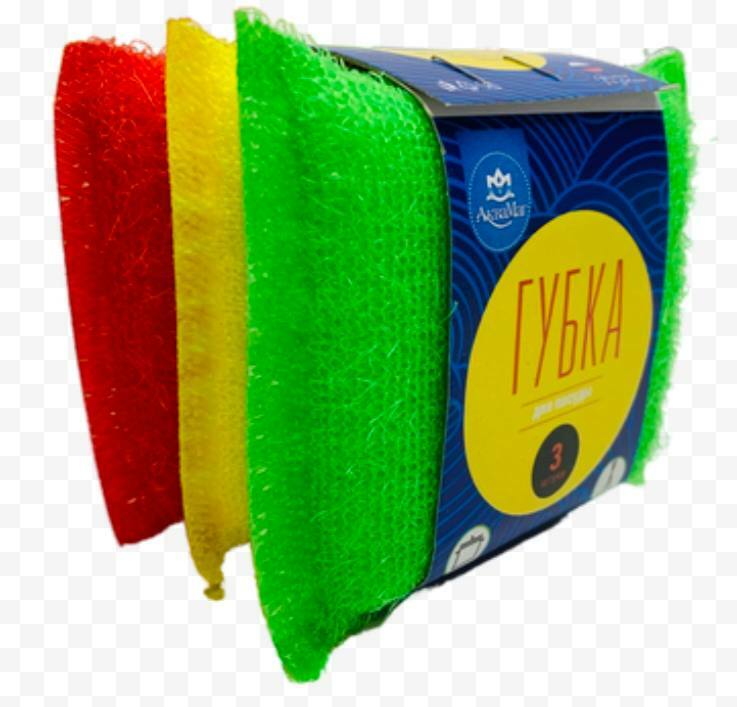 Губка для посуды "Светофор" 3 шт.