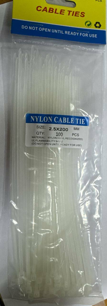 Набор стяжек 2,5 х 200 100 шт