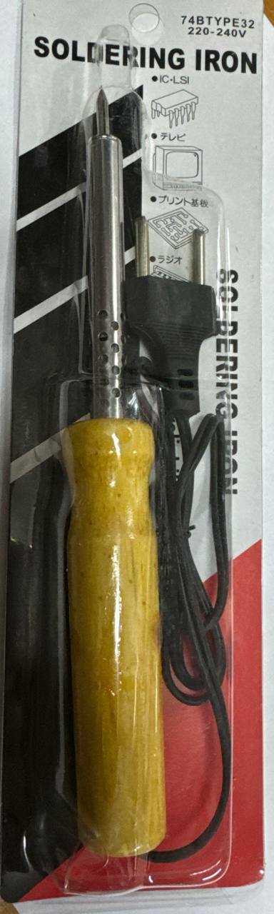 Паяльник с деревянной ручкой на блистере