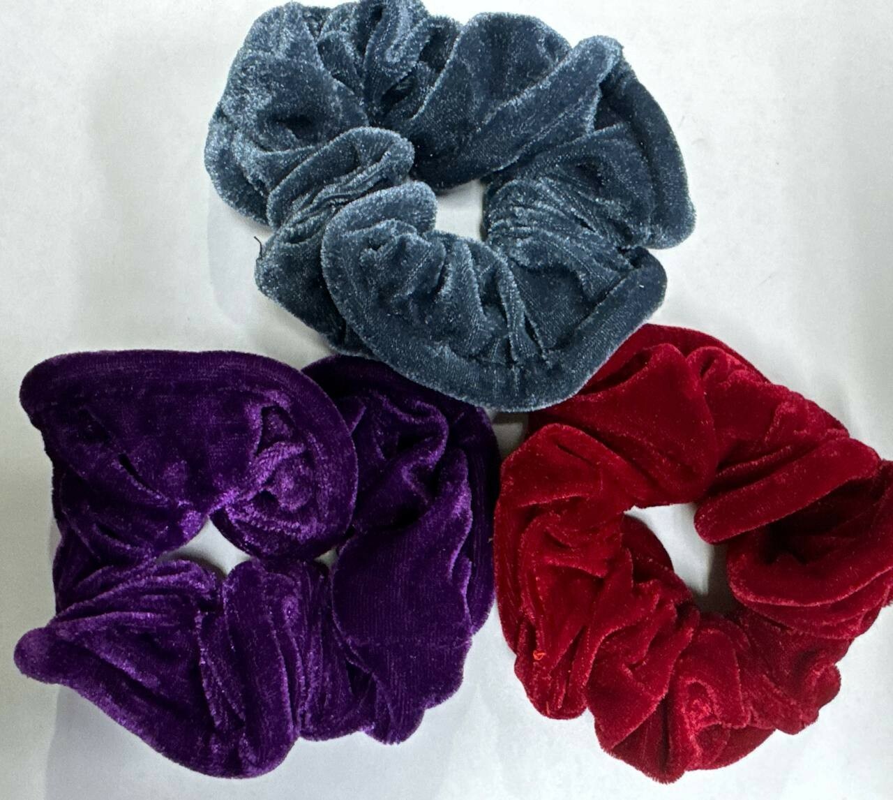 Резинки Бархат средние разных цветов RV-7681 (20)                Арт-3989