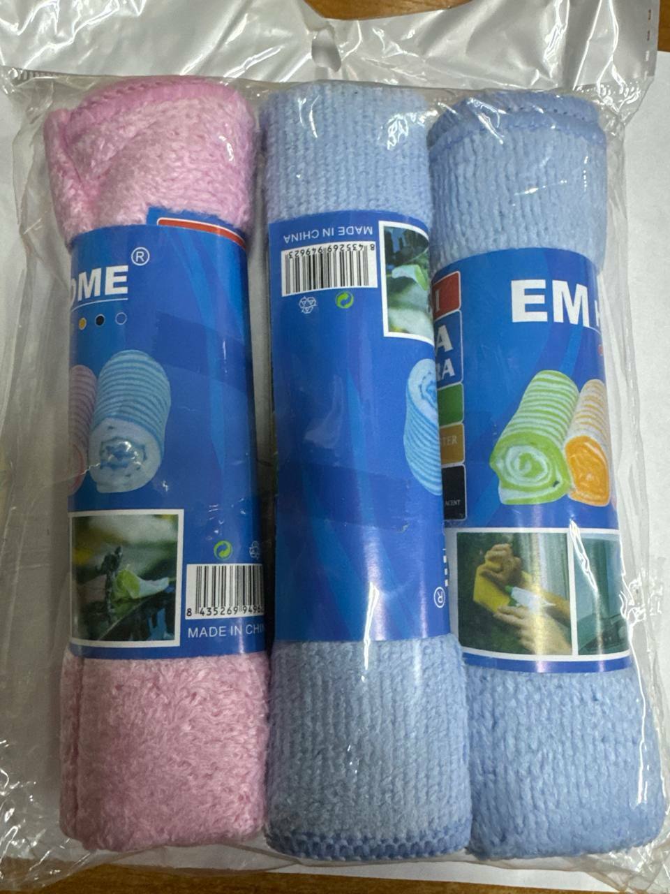 Салфетки из микрофибры 3шт в упаковке